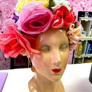 Gorgeous Vintage 1960s Christian Dior Flower Hat